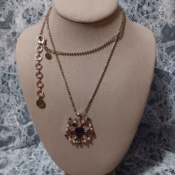 Long Rhinestone Necklace - Picture 1 of 3